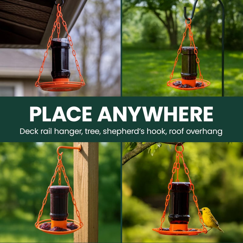 Perky-Pet 253 Wild Oriole Jelly Bird Feeder - 32 Ounce Feeder Capacity - Image 5